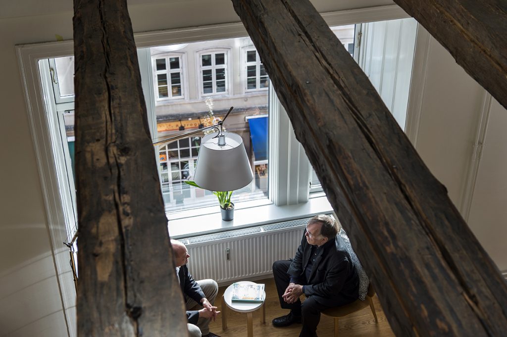 Architect Jan Gehl with journalist Christopher Findlay.